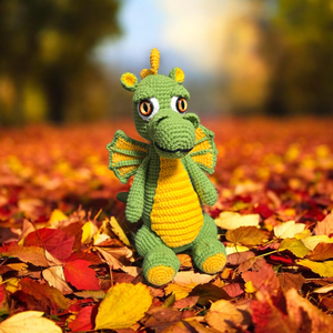 Amigurumi horgolt Sárkány  - játék & sport - plüssállat & játékfigura - plüss sárkány - Meska.hu