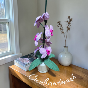 Orchidea kaspóval együtt, örökké virágzik  - otthon & életmód - virágdekoráció - virágdíszek - virágdísz kaspóban - Meska.hu