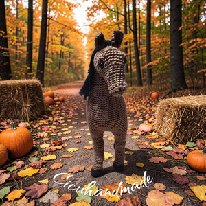 Horgolt élethű ló amigurumi  - játék & sport - plüssállat & játékfigura - ló - Meska.hu