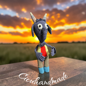 Kecske horgolt, Játék & Sport, Plüssállat & Játékfigura, Plüss mesefigurák, Horgolás, MESKA