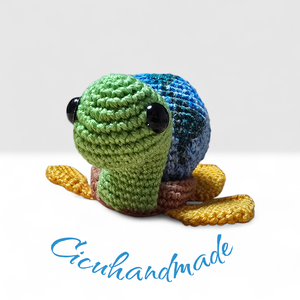 Amigurumi horgolt Teknős Földgömb  - játék & sport - plüssállat & játékfigura - teknős - Meska.hu