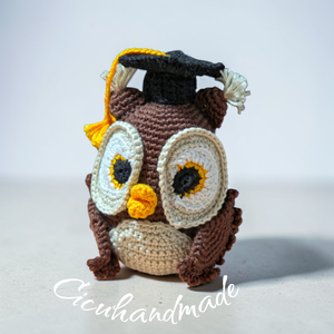 Bölcs Bagoly Amigurumi horgolt  - Meska.hu