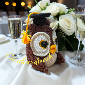 Bölcs Bagoly Amigurumi horgolt  - játék & sport - plüssállat & játékfigura - bagoly - Meska.hu