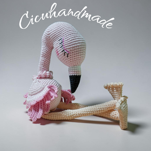 Flamingó amigurumi horgolt  - játék & sport - plüssállat & játékfigura - madár - Meska.hu