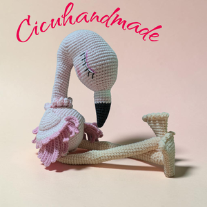 Flamingó amigurumi horgolt  - játék & sport - plüssállat & játékfigura - madár - Meska.hu