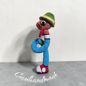 Egon a kalapos kukac a Tesz-Vesz város lakója  - játék & sport - plüssállat & játékfigura - plüss mesefigurák - Meska.hu