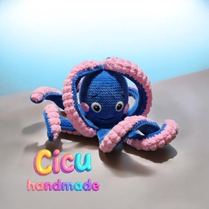 Amigurumi horgolt Polip  - játék & sport - plüssállat & játékfigura - polip, medúza - Meska.hu