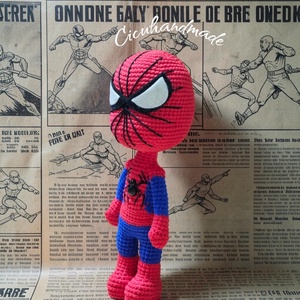 Pókember Amigurumi horgolt  - játék & sport - plüssállat & játékfigura - plüss mesefigurák - Meska.hu