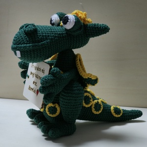 Amigurumi horgolt  Sárkány  Táblás Őrző  - játék & sport - plüssállat & játékfigura - plüss mesefigurák - Meska.hu