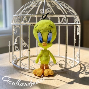 Csőrike ,Tweety Amigurumi technikával horgolt  - játék & sport - plüssállat & játékfigura - plüss mesefigurák - Meska.hu