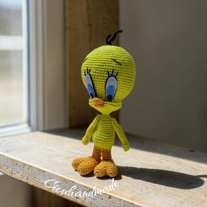 Csőrike ,Tweety Amigurumi technikával horgolt  - játék & sport - plüssállat & játékfigura - plüss mesefigurák - Meska.hu