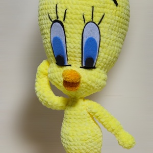 Csőrike, Tweety amigurumi horgolt pihe-puha plüss  - játék & sport - plüssállat & játékfigura - plüss mesefigurák - Meska.hu
