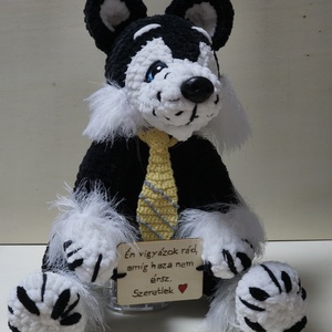 Amigurumi pihe-puha Husky kutya  - Meska.hu