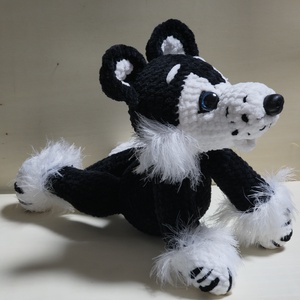 Amigurumi pihe-puha Husky kutya  - játék & sport - plüssállat & játékfigura - kutya - Meska.hu
