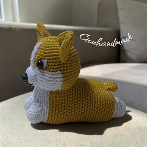 Amigurumi horgolt Welsh corgi kutya  - játék & sport - plüssállat & játékfigura - kutya - Meska.hu