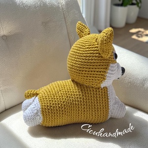 Amigurumi horgolt Welsh corgi kutya  - játék & sport - plüssállat & játékfigura - kutya - Meska.hu