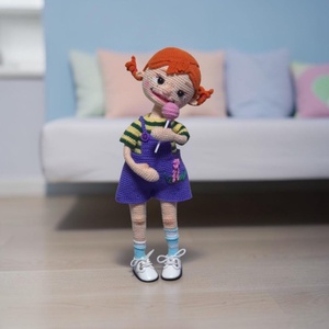 Horgolt Amigurumi Harisnyás Pippi  - Meska.hu