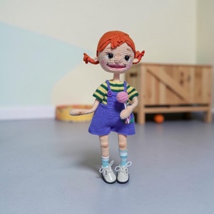 Horgolt Amigurumi Harisnyás Pippi  - játék & sport - plüssállat & játékfigura - más figura - Meska.hu