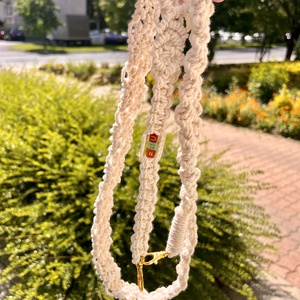 Makramé telefonpánt (crossbody strap) - táska & tok - pénztárca & más tok - telefontok - Meska.hu