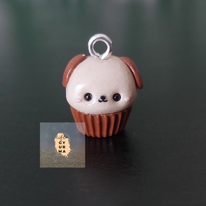 Kutya cupcake medál, Ékszer, Nyaklánc, Medál, Gyurma, MESKA