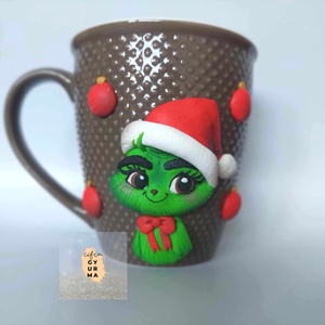 Karácsonyi bögre , Otthon & Életmód, Konyhafelszerelés, tálalás, Tálalás, Bögre & Csésze, Gyurma, MESKA