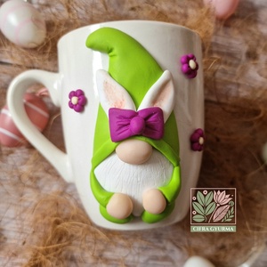 Húsvéti manós bögre - Meska.hu