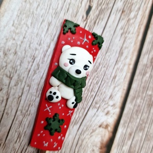 Karácsonyi teáskanál - Jegesmedvés, Otthon & Életmód, Konyhafelszerelés, tálalás, Tálalás, Kanál & Villa, Gyurma, MESKA