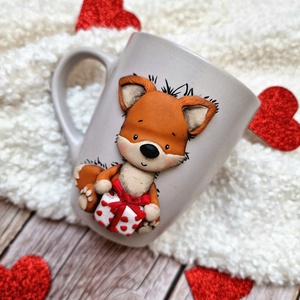 Szívpajtik Kollekció - Rókás bögre, Otthon & Életmód, Konyhafelszerelés, tálalás, Tálalás, Bögre & Csésze, Gyurma, MESKA