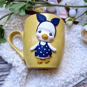 Nyuszicsibés bögre - ünnepi díszek, dekorációk - húsvéti díszek és dekorációk - húsvéti bögre - Meska.hu