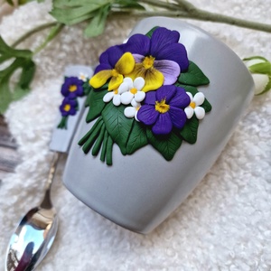 Árvácskás bögre - kanál szett - otthon & életmód - konyhafelszerelés, tálalás - tálalás - bögre & csésze - Meska.hu