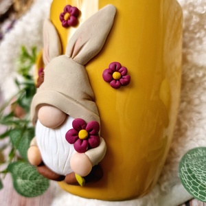 Húsvéti manós bögre - ünnepi díszek, dekorációk - húsvéti díszek és dekorációk - húsvéti bögre - Meska.hu