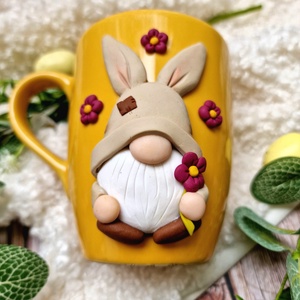 Húsvéti manós bögre - ünnepi díszek, dekorációk - húsvéti díszek és dekorációk - húsvéti bögre - Meska.hu