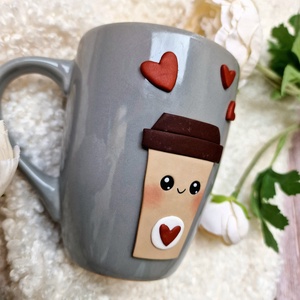 Kawaii Mosolygós Latte Bögre - otthon & életmód - konyhafelszerelés, tálalás - tálalás - bögre & csésze - Meska.hu