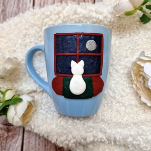 Macskás Bögre , Otthon & Életmód, Konyhafelszerelés, tálalás, Tálalás, Bögre & Csésze, Gyurma, MESKA