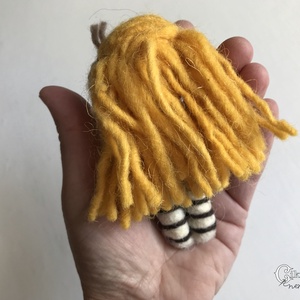 Nemezelt, varrott aranyos gyapjú baba - játék & sport - baba & babaház - baba - Meska.hu