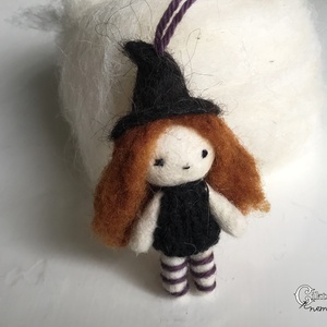 Nemezelt mini boszorkány baba - otthon & életmód - dekoráció - halloween - halloweeni figurák - Meska.hu