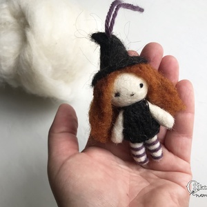 Nemezelt mini boszorkány baba - otthon & életmód - dekoráció - halloween - halloweeni figurák - Meska.hu