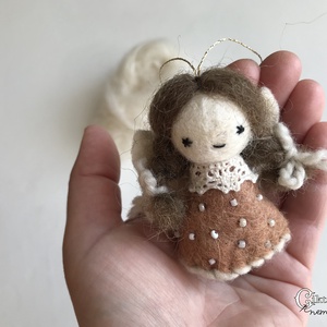 Nemez angyalka - karácsony - karácsonyi lakásdekoráció - karácsonyfadíszek - Meska.hu