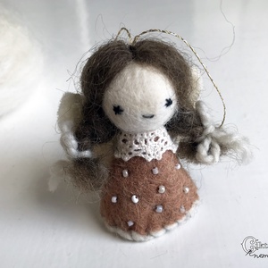 Nemez angyalka - karácsony - karácsonyi lakásdekoráció - karácsonyfadíszek - Meska.hu