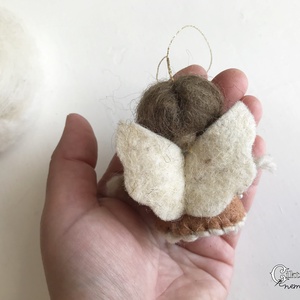 Nemez angyalka - karácsony - karácsonyi lakásdekoráció - karácsonyfadíszek - Meska.hu