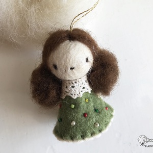 Nemez angyalka - karácsony - karácsonyi lakásdekoráció - karácsonyfadíszek - Meska.hu