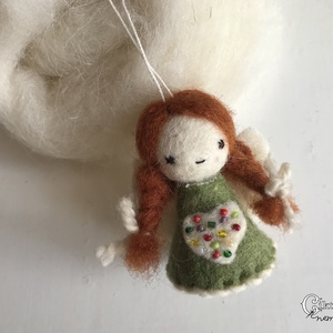 Nemez angyalka - karácsony - karácsonyi lakásdekoráció - karácsonyfadíszek - Meska.hu