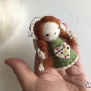 Nemez angyalka - karácsony - karácsonyi lakásdekoráció - karácsonyfadíszek - Meska.hu