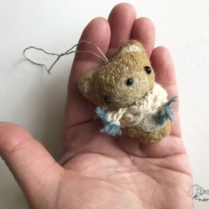 Tűnemezelt maci karácsonyfadísz - karácsony - karácsonyi lakásdekoráció - karácsonyfadíszek - Meska.hu