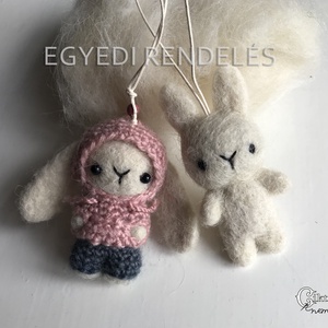 Egyedi rendelés - 2 db nemez nyuszi - Meska.hu