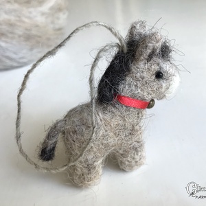 Tűnemezelt mini szamár - aranyos karácsonyfadísz - játék & sport - plüssállat & játékfigura - más figura - Meska.hu