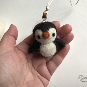 Nemez pingvin karácsonyfadísz - karácsony - karácsonyi lakásdekoráció - karácsonyfadíszek - Meska.hu