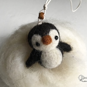 Nemez pingvin karácsonyfadísz - karácsony - karácsonyi lakásdekoráció - karácsonyfadíszek - Meska.hu