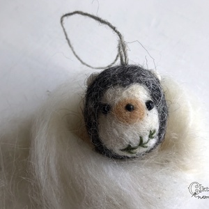 Tűnemezelt aranyos süni karácsonyfadísz - játék & sport - plüssállat & játékfigura - süni - Meska.hu