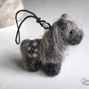 Tűnemezelt szürke póni/lovacska - játék & sport - plüssállat & játékfigura - ló - Meska.hu